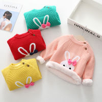 IENENS Kids Boys Girls Sweaters Clothes Baby Toddler Warm Sweater Coats Children Infant Cartoon Thicken Tops Wool Pullovers Clothing