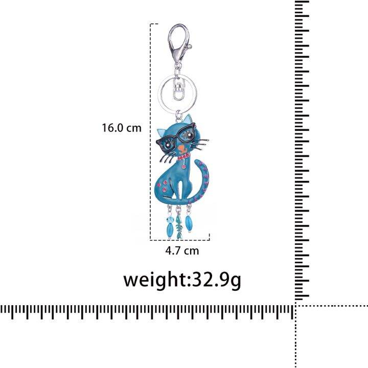 clearance-cute-cat-keychain-fashion-alloy-enamel-cartoon-animal-tassels-key-chain-keyring-birthday-for-women-kid-bag-key-gifts