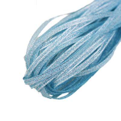❁♕❣ (40 meters/lot) 1/8 39; 39; (3mm) Sky Blue Metallic Glitter Ribbon Colorful gift package ribbons wholesale