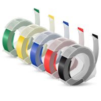 5 Colors 3D Embossing Tapes Printer Ribbon 9mm White on Black Red Blue Yellow Green Label Tape for Dymo Embossing Label Maker