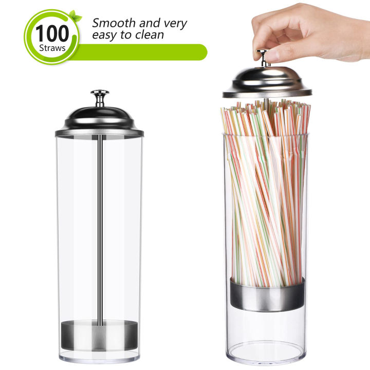 Straw Dispenser Holder - Drinking Straw Holder Plastic Straw Holder For  Kitchen Milk Tea Shop Coffee Shop