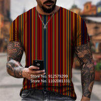 2023 newNew Mens T-shirt 3D Printing Short-sleeved Personality Fashion Stitching Pattern T-shirt Men