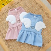 Spring Summer Pet Clothes Kitten Puppy Wing Skirt Small and Medium-sized Dog Solid Princess Dress Chihuahua Yorkshire Poodle Dresses