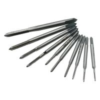 10Pcs Machine Micro-Taps Mini Spiral Flute Taps Sets Metric Straight Flute Coarse Thread for Watches Tapping, M1-M3.5