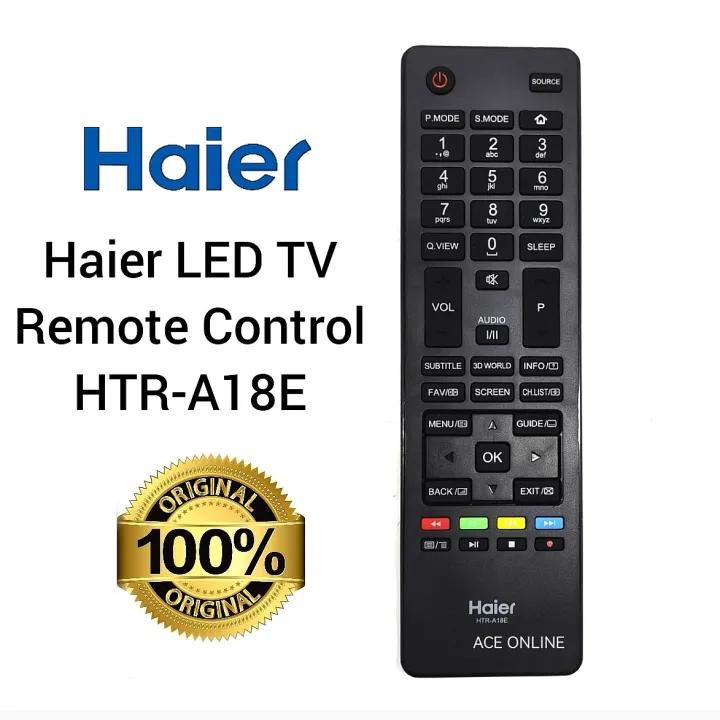 Haier LED TV Remote Control HTRA18E (Original Or OEM) Lazada
