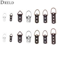 ♈♈☍ DRELD 5/20Pcs Zinc Alloy D-Ring Hanging Picture Photo Oil Painting Mirror Frame Hooks Hanger with Screws Bronze/Silver Tone