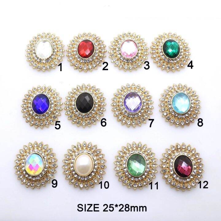 tynuomi-10pcs-25x28mm-rhinestone-buttons-solar-flower-crystal-button-hardware-accessories-apparel-sewing-diy-craft