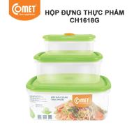 Bộ hộp đựng thực phẩm nhựa 3 món chữ nhật COMET - CH1618 thumbnail