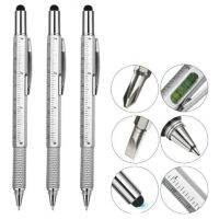 7 in1 Multifunction Ballpoint Pen with Modern Handheld Tool Measure Technical Ruler Screwdriver Touch Screen Stylus Spirit Level Pens