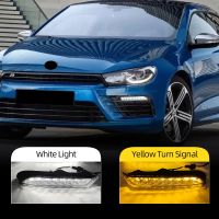 For Volkswagen VW Scirocco R Line 2015 2016 Car LED Front Bumper Light DRL Daytime Running Light turn signal Fog lamp