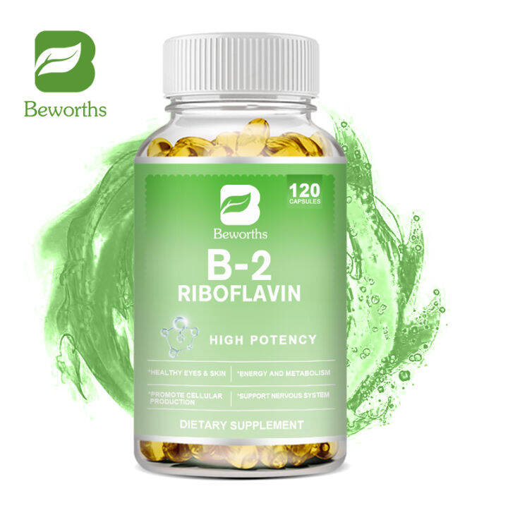 Beworths Vitamin B2 Riboflavin Capsules 300mg For Healthy Eyes And Skin Promote Cellular 0863