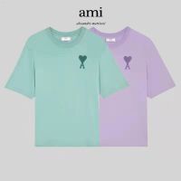 Victor In The Summer Of 2022 The New Correct Version Amit T-Shirt Embroidery Men And Women Love Letters With Pure Cotton Round Collar T-Shirt Tide