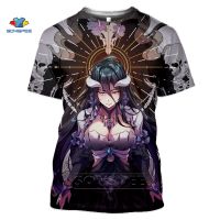 {Match maker}} SONSPEE ญี่ปุ่น Anime Overlord Albedo T เสื้อผู้หญิง3d พิมพ์ Punk Skull Harajuku Tshirt Loli ฤดูร้อน Top Tee เสื้อ Homme Streetwear