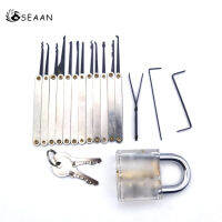 17Pcs ล็อค Pick Set กุญแจโปร่งใสปลดล็อกชุดเครื่องมือ Locksmith Practice เครื่องมืออุปกรณ์เสริม Home Improvement Hardware