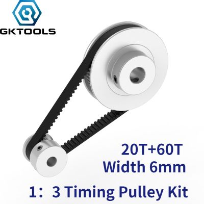 GKTOOLS Timing Belt Pulley GT2 60 teeth 20 teeth Reduction 3:1/1:3 3D printer accessories belt width 6mm Bore 5/10mm. Health Accessories