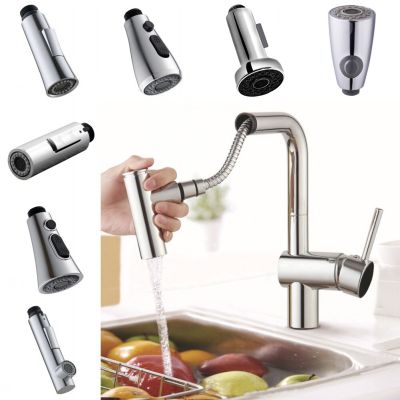 1Pc Kitchen Pull Out Faucet Sprayer Plating Nozzle Water Saving Bathroom Basin Sink Shower Water Tap Faucet Filter Spray Head Showerheads