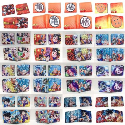 Cartoon Dragon Ball Purse Anime PU Leather Wallet with Coin Pocket Card Holder Bags for Kid Teenager Men Women Short Wallets