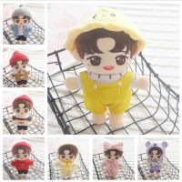 [Free ship] Zhang doll humanoid 20cm baby clothes star puppet can change plush toy female