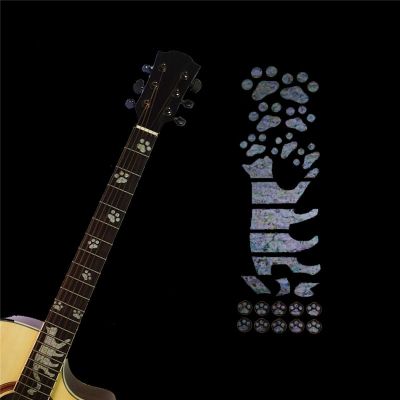 Guitar Inlay Sticker Cat Shape Guitar Bass Fret Sticker on guitar neck fingerboard