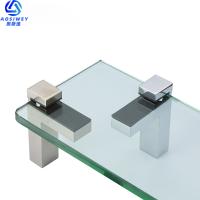 2pcs Adjustable Glass Clamp Solid Metal Wood/Glass Shelf Bracket Wall Mount Shelf Clamp Clip Furniture Hardware Fittings