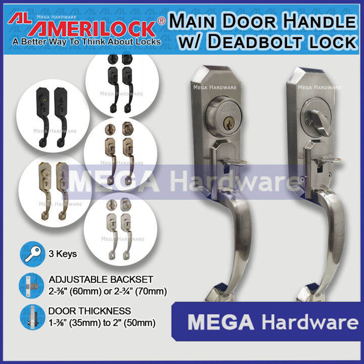 AMERILOCK Door Knob for Main Door Entrance Handle Set with Single