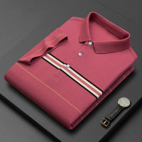 2022 nd high-end mens Mercerized Cotton Short Sleeve T-Shirt summer Lapel top fashion Stripe Polo Shirt Mens half sleeve