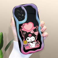 Kingsons เคสสำหรับ Samsung A71 A72 A72 5G A73 5G J2นายก J7ลายการ์ตูน Kuromi เคสโทรศัพท์พื้นน้ำมันครีมเคสขอบคลื่นเคสซิลิโคนนิ่มเคสป้องกัน