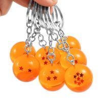 Anime Dragon Ball Series Keychain Charms Accessories 1 2 3 4 5 6 7 Star Dragon Balls Cosplay Keyring Pendant Holder Toys Gift