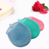 【cw】 Silicone Massage with Soft Exfoliating Gloves Baby Showers Cleaning Mud Dirt Remover