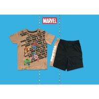 ✅ [3-4Y] Marvel T-Shirt And Shorts Set ชุดเสื้อ และกางเกง มารเวล