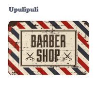 Barber Shop Sign Barbershop Carpet Soft Rug Anti-Slip Welcome Mats for Living Room Bathroom Washable Indoor Mats Decoration