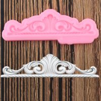 Sugarcraft Flower Border Silicone Molds Scroll Relief Cupcake Fondant Cake Decorating Tools Chocolate Candy Polymer Clay Moulds Bread Cake  Cookie Acc