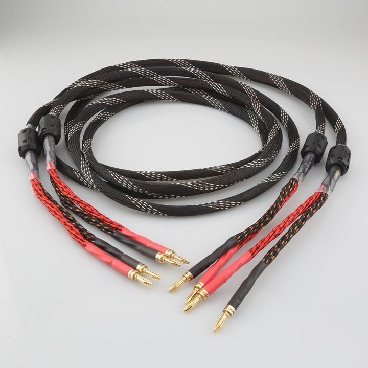 One Pair Audiocrast HIFI speaker cable HI-End amplifier 4N OFC speaker ...