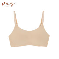 Wienna VNZ.VANEZZA DL1207 เสื้อชั้นในไร้โครง Tencel BRA บราไร้โครง A,B,C 32-36  สีดำ เนื้อ ชมพู