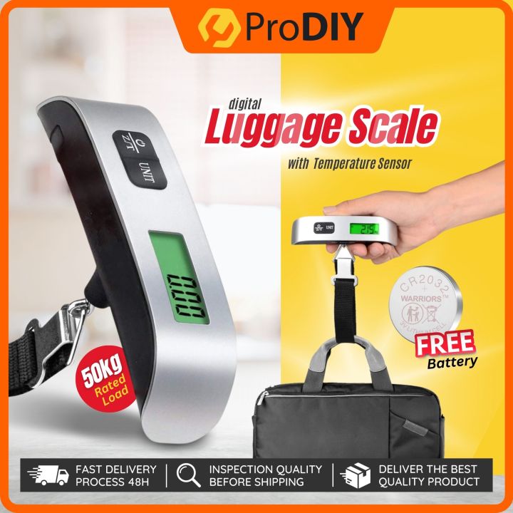 Digital Luggage Scale with Temperature Dsiplay