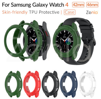 Zenia ที่มีสีสัน TPU ผิวเปลี่ยนสำหรับ Samsung Galaxy Watch4 Classic LTE Bluetooth 42mm 46mm Watch 4 กีฬาอุปกรณ์เสริมสำหรับนาฬิกาอัจฉริยะ