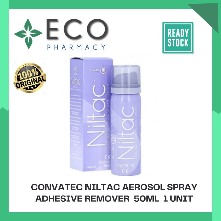 Convatec Niltac Aerosol Spray Adhesive Remover 50ml (1 unit) EXP: 09/25 ...