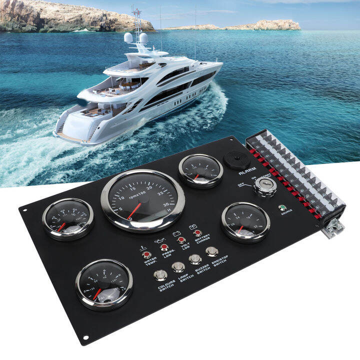 Digital Gauge Cluster Oil Volt Water Pressure Gauge IP67 Waterproof for