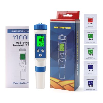 5 In 1 Water Quality Tester Pen Smart Bluetooth Online Ph Meter Digital TDS EC Ph Salinity Temperature Meter For Aquariums