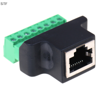 STF RJ45 FEMALE TO screw Terminal 8 Pin Connector Ethernet CABLE Extender ADAPTER