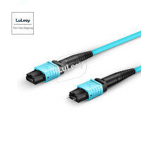 2pcs 12core female MPO-MPO 10 Gigabit multimode OM3 backbone optical fiber pigtail standard loss LSZH jumper 1m3m5m10m15m20m25m