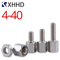 4-40 Nickel Plated Hex Standoff Inch Spacer Motherboard Copper Column Stud VGA Computer Chassis Pillar Main Board Screw Rack Nails Screws  Fasteners