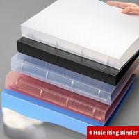 A4 File Folders Display Book 2/4Hole Ring Binder File Folders Transparent Color Waterproof Document Ring Binder Folder