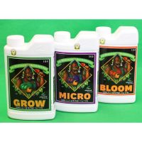 ขวดแท้ เซ็ตปุ๋ยหลักพื้นฐาน 3-Part Grow Micro Bloom Advanced Nutrients  ขนาดขวดละ1ลิตร3ขวด( ขวดแท้)