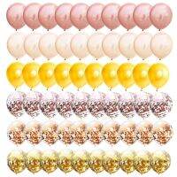 （koko party supplies）60PcsGold บอลลูน SetMetallic ลูกโป่งวันเกิดงานแต่งงานตกแต่งครบรอบ Globals Baby Shower Balloon