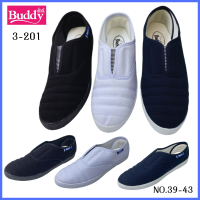 Buddy รุ่น3-201 รองเท้าผ้าใบชาย รองแท้าผ้าใบแบบสวม  (XFBT)