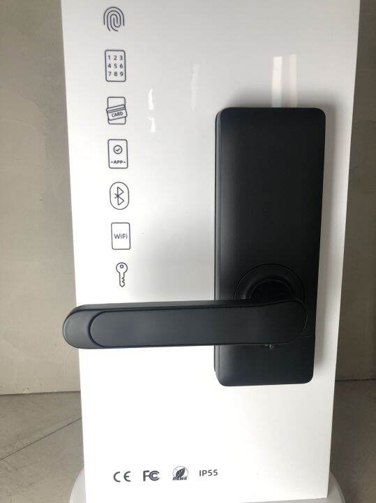 Lockifi Smart Lock Lever Handle H1 Black TTLock app, fingerprint