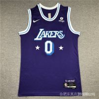 Newest 4F6w 2022 NBA Jersey Los Angeles Lakers 0 # Westbrook Purple City Edition 75Th New Logo Basketball