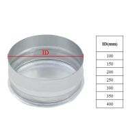 Galvanized white iron sheet metal round caps for pipe plug Dust removal exhaust pipe plugging joint accessories replacement Pipe Fittings Accessories