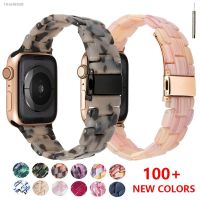 ▲✹☇ Resin Strap for apple watch band 44mm 40mm 45mm 41mm 38mm 42mm bracelet correa iWatch series 3 4 5 6 se 7 Replacement Watchband